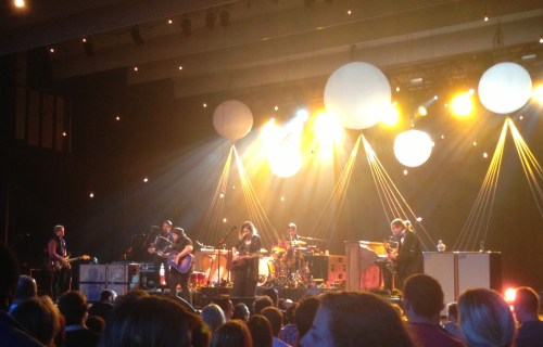 Of Monsters and Men perform at Meadow Brook Music Festival Tuesday, May 28. Photo taken with iPhone 5