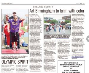 Art Birmingham was my first story in print for The Oakland Press.
